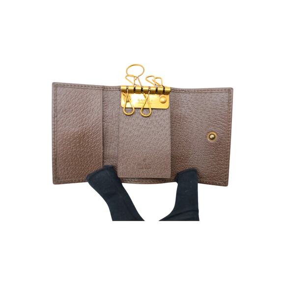 Gucci Supreme Monogram Ophidia New Acero 6 Key Holder Case in Beige - Picture 6 of 6